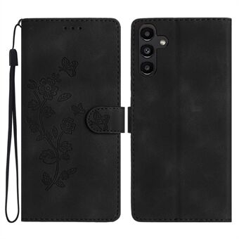 For Samsung Galaxy A54 5G Phone Shell Imprinted Flower Wallet Stand Magnetic Phone Case Leather Cover