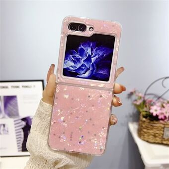 For Samsung Galaxy Z Flip5 5G Epoxy Glitter PC Phone Case Shell Pattern Protective Cover