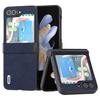 ABEEL For Samsung Galaxy Z Flip5 5G PU Leather + PC Phone Case Cowhide Texture Hinge Protection Cover