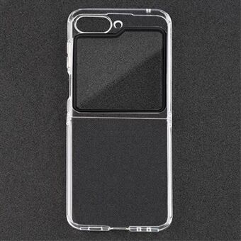 For Samsung Galaxy Z Flip5 5G Folding Phone PC Cover Transparent Hard Protective Case with Rear Screen Protector