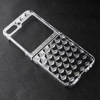 For Samsung Galaxy Z Flip5 5G Diamond Texture Phone Cover Transparent Hard PC Case