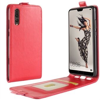 Crazy Horse Crazy Horse Vertical Leather Card Holder Case for Huawei P20