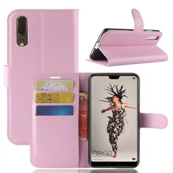 For Huawei P20 Litchi Texture Wallet Stand Leather Flip Case