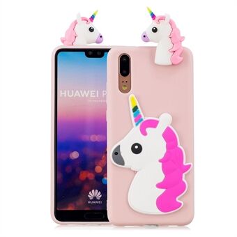 3D Cute Doll Pattern Printing TPU Cell Phone Case for Huawei P20