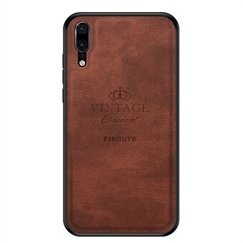 PINWUYO Shockproof PC + TPU Hybrid Protective Cover with Unique PU Texture Phone Case for Huawei P20