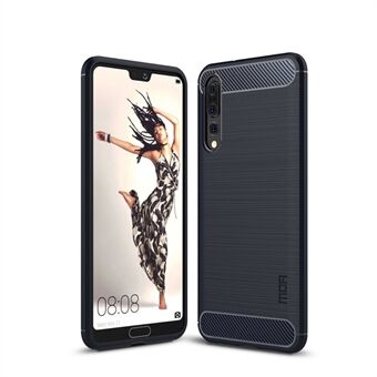 MOFI Carbon Fiber Texture Brushed TPU Case Cover for Huawei P20 Pro