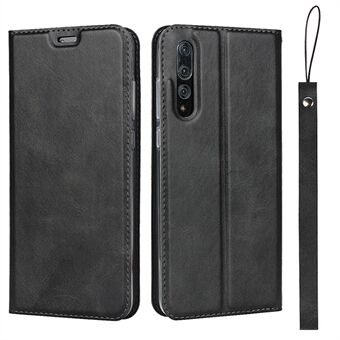 TPU+PU Leather Phone Stand Casing with Lanyard for Huawei P20 Pro