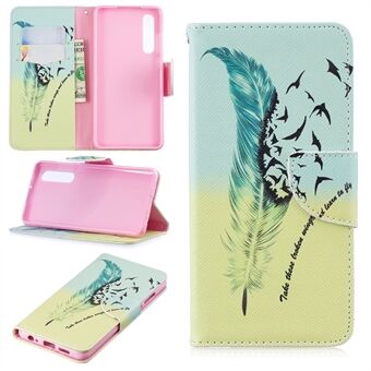 Pattern Printing PU Leather Phone Shell with Card Slots for Huawei P30