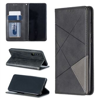 Geometric Pattern Leather Stand Phone Case with Card Holder for Huawei P30