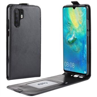 Crazy Horse Vertical Flip Leather Card Holder Case for Huawei P30 Pro