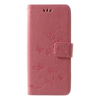 Imprint Butterfly Flower Wallet Stand Leather Cellphone Case for Huawei P30 Pro