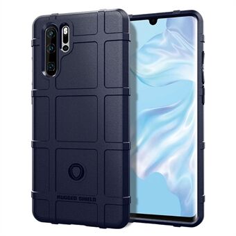 For Huawei P30 Pro Rugged Square Grid Texture TPU Protection Case