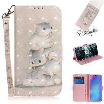 Pattern Printing Light Spot Decor Leather Wallet Case for Huawei P30 Pro