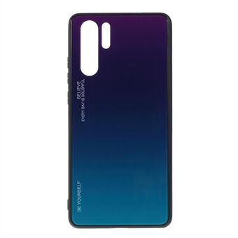 For Huawei P30 Pro Gradient Color Glass + PC + TPU Hybrid Case