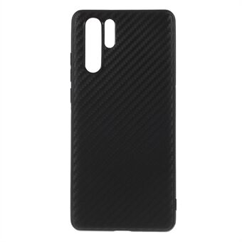 Carbon Fiber TPU Phone Casing for Huawei P30 Pro - Black