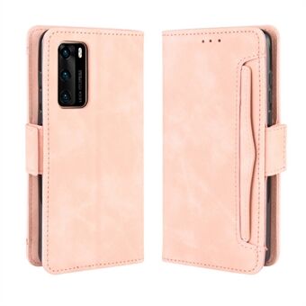 Multiple Card Slots Leather Wallet Stand Shell for Huawei P40