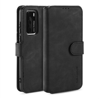 DG.MING Retro Style Wallet Leather Stand Case for Huawei P40