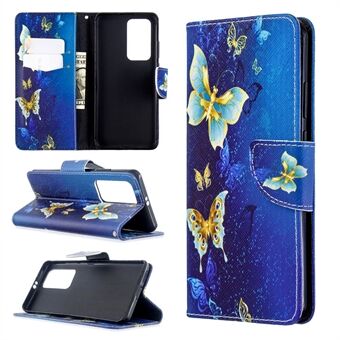 Pattern Printing Leather Wallet Case for Huawei P40 Pro