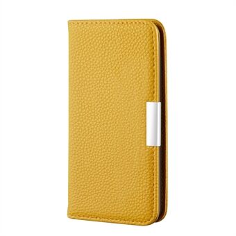 Litchi Skin Auto-absorbed Leather Stand Cover with Card Slots Shell for Huawei P40 Pro