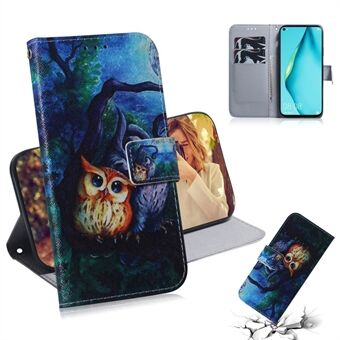 Pattern Printing PU Leather Wallet Case for Huawei P40 lite/nova 7i/nova 6 SE