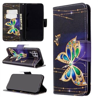 Pattern Printing Wallet Stand Leather Phone Flip Case for Huawei P40 lite/nova 6 SE/Nova 7i