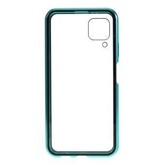 Full Covering Magnetic Adsorption Metal Frame + Tempered Glass Phone Case for Huawei P40 lite 4G/nova 6 SE/Nova 7i