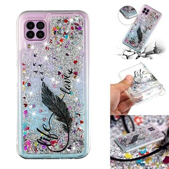 Pattern Printing Glitter Powder Quicksand TPU Back Case for Huawei P40 Lite 4G/Nova 6 SE/Nova 7i