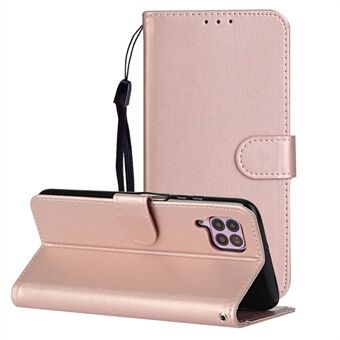 Wallet Leather Stand Phone Case with Strap for Huawei P40 lite 4G / Nova 7i / Nova 6 SE