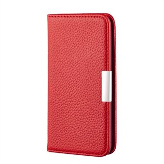 Litchi Skin Auto-absorbed Leather Stand Cover with Card Slots for Huawei P40 lite 4G/nova 6 SE/Nova 7i