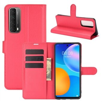 Litchi Texture Wallet Stand Leather Protective Shell for Huawei P smart 2021 / Y7a