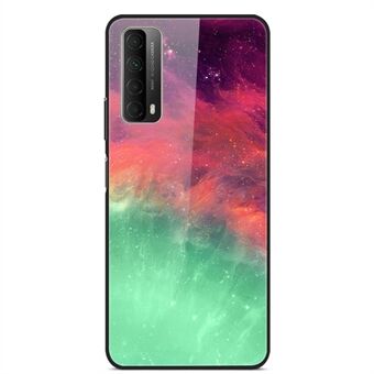 Fancy Style Printing Glass + PC + TPU Cover for Huawei P smart 2021 / Y7a