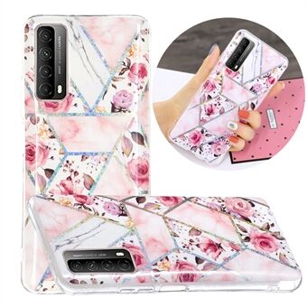 Marble Pattern Printing IMD Design TPU Case Cover for Huawei P smart 2021/Y7a