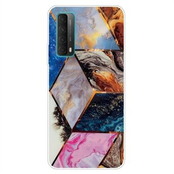 Marble Pattern Soft TPU Shockproof Phone Back Cover Case for Huawei P smart 2021 / Y7a