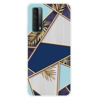 Soft TPU Shockproof Marble Pattern Phone Back Cover Case for Huawei P smart 2021 / Huawei Y7a