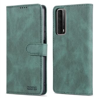 AZNS Phone Cover Magnetic Closure PU Leather Flip Wallet Case Stand Anti-fingerprint Phone Shell for Huawei P smart 2021 / Huawei Y7a