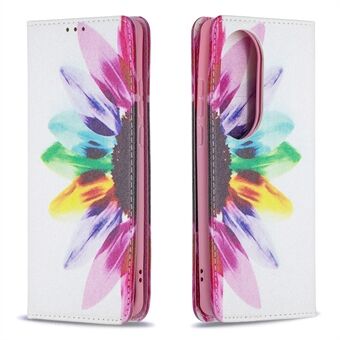 Pattern Printing Leather Wallet Case for Huawei P50 Pro