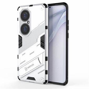 Foldable Kickstand Shockproof PC + TPU Hybrid Phone Back Case Protector for Huawei P50 Pro