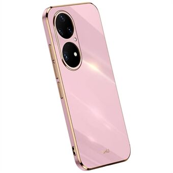 XINLI Shockproof Phone Case for Huawei P50 Pro 4G, Electroplating TPU Back Shell Full Camera Lens Protection Cover