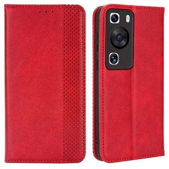 Phone Stand Cover for Huawei P60 / P60 Pro Magnetic Retro PU Leather Cell Phone Wallet Case