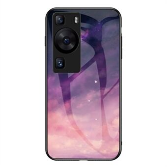 For Huawei P60 / P60 Pro 5G PC+TPU+Tempered Glass Starry Sky Pattern Phone Case Drop-proof Cover