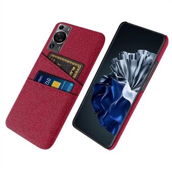 For Huawei P60 / P60 Pro Dual Card Slots Phone Case Hard PC + Cloth Phone Cover