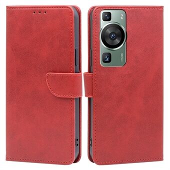 Leather Stand Cover for Huawei P60 / P60 Pro , Calf Texture Wallet Flip Phone Case