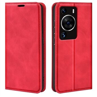 For Huawei P60 Pro Skin-touch Leather Phone Wallet Case Folio Flip Stand Phone Cover