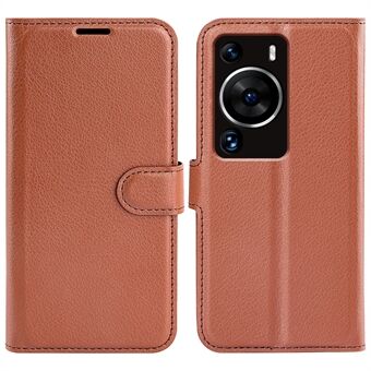 For Huawei P60 Pro Litchi Texture Phone Leather Case Wallet Stand Anti-drop Phone Cover