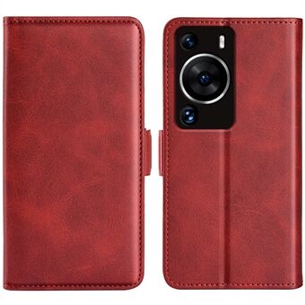 For Huawei P60 Pro PU Leather Case Calf Texture Stand Wallet Phone Cover