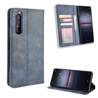 Auto-absorbed Vintage Leather Phone Case Shell for Sony Xperia 1 II