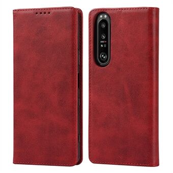 Auto-absorbed Wallet Leather Stand Shell for Sony Xperia 1 III 5G