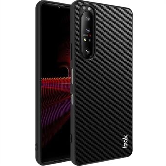 IMAK LX-5 Series PU Leather Coating Hard PC + Soft TPU Fall Protection Hybrid Cover Phone Case with Screen Protector for Sony Xperia 1 III 5G