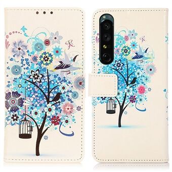 For Sony Xperia 1 IV Stand Wallet PU Leather Case Pattern Printing Phone Cover