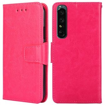 For Sony Xperia 1 IV Smartphone Shell Magnetic Closure PU Leather Wallet Cover Flip Stand Folio Phone Case